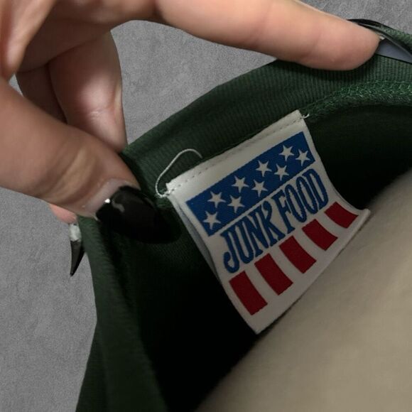 JUNK FOOD CLOTHING | Portland Timbers V-Neck Long Sleeve Tee Green & Yellow M - Picture 4 of 6